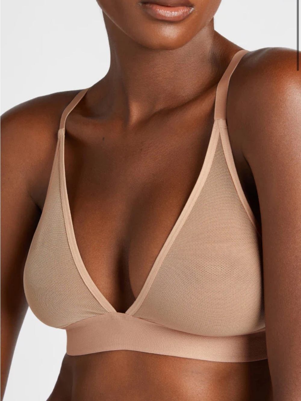 Negative Sieve Triangle Bra in Buff Size 1